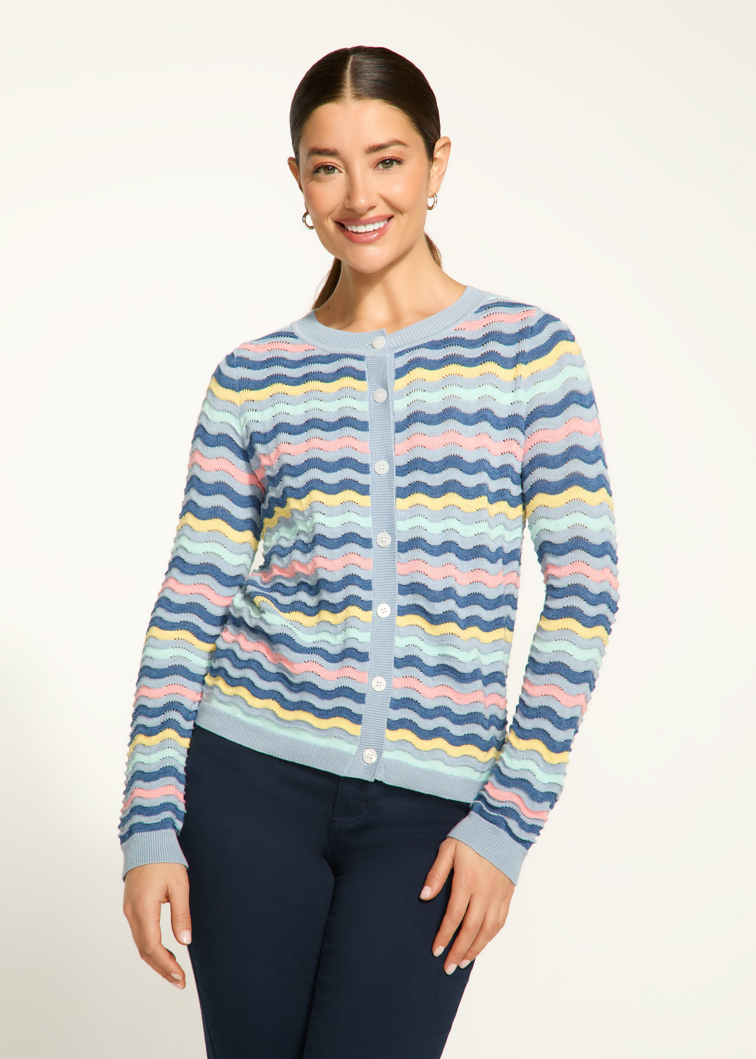 Wave Stitch Cardigan (1184624)