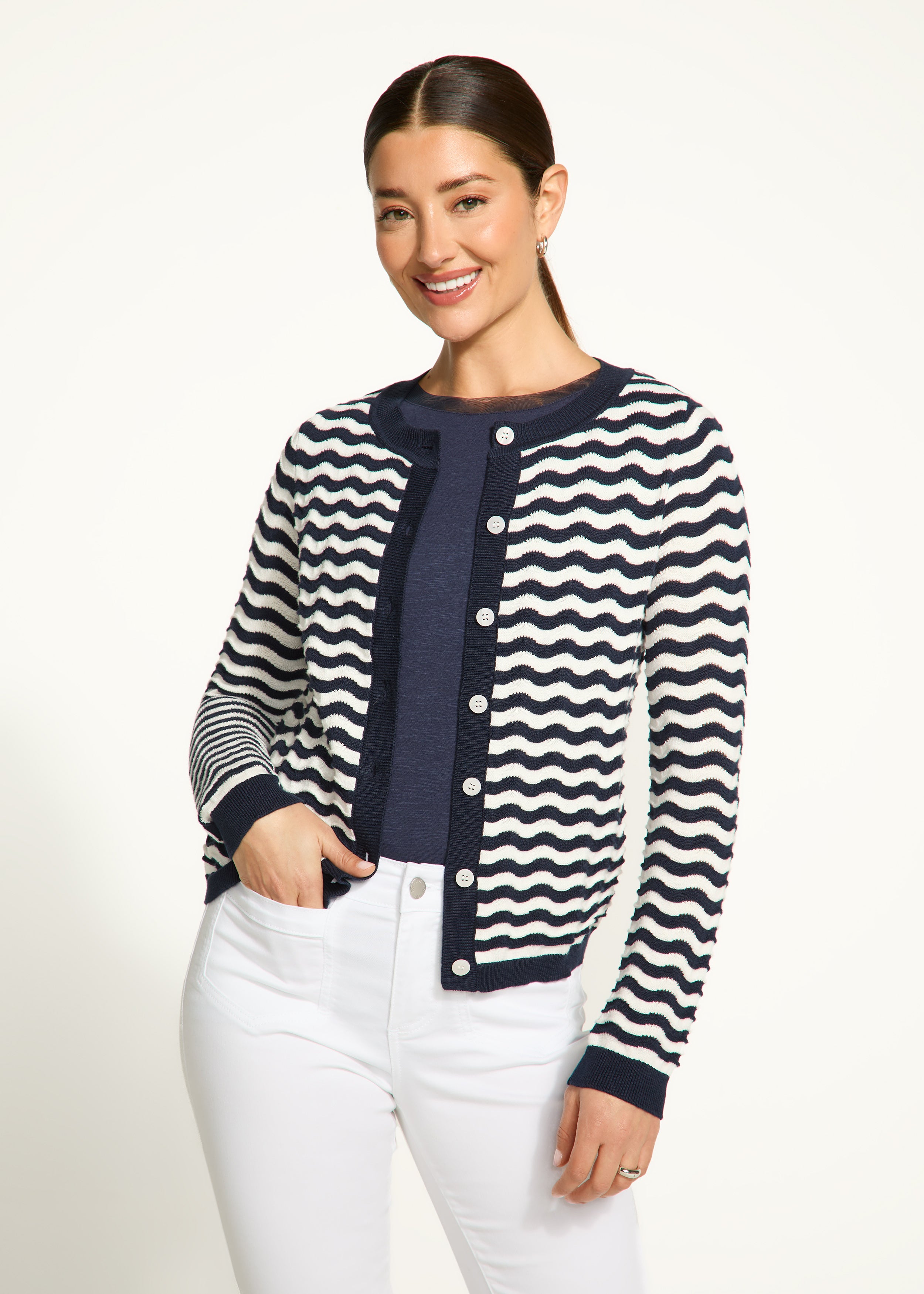 Wave Stitch Cardigan (1184624)