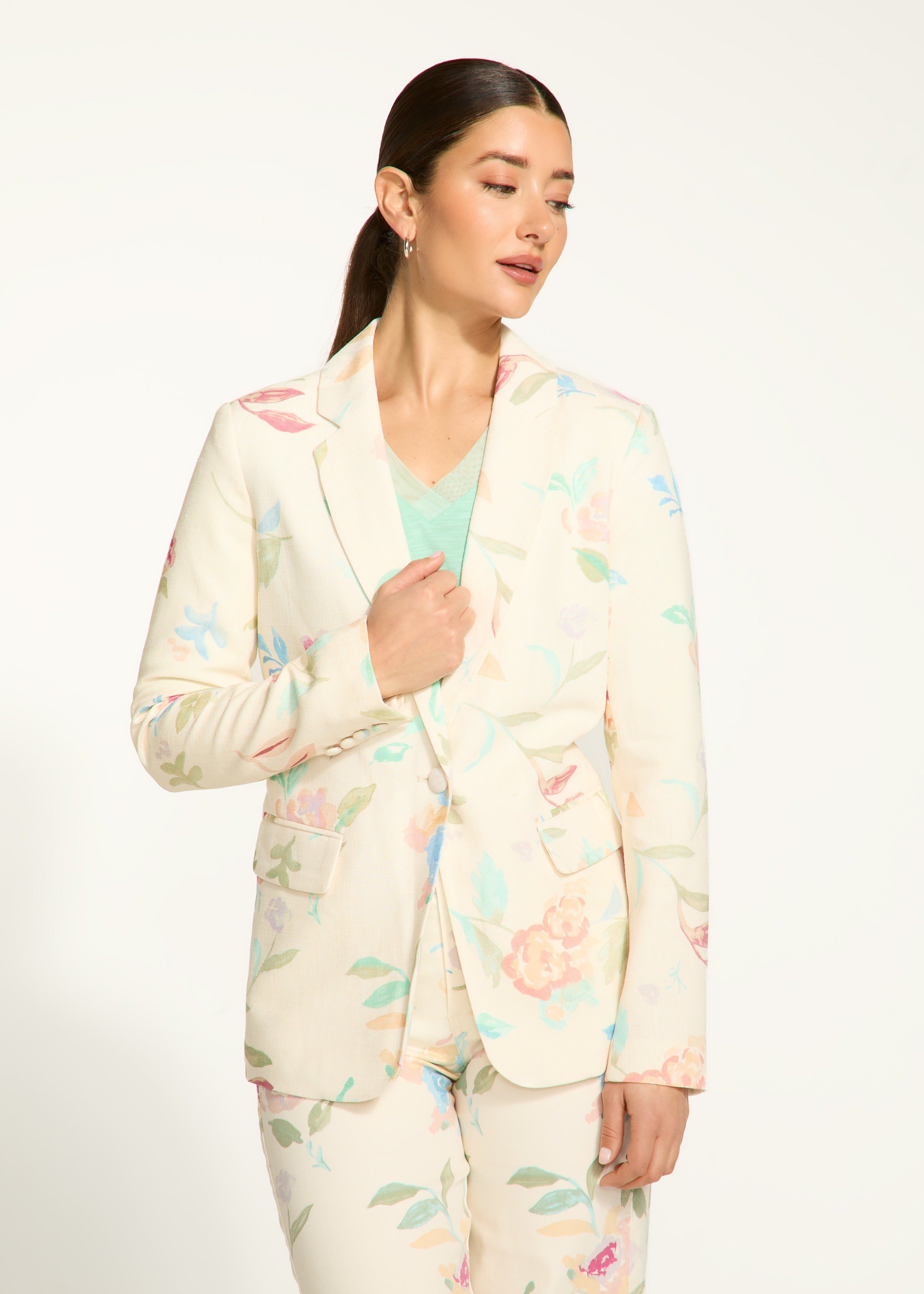 Textured Printed Blazer (1624989)