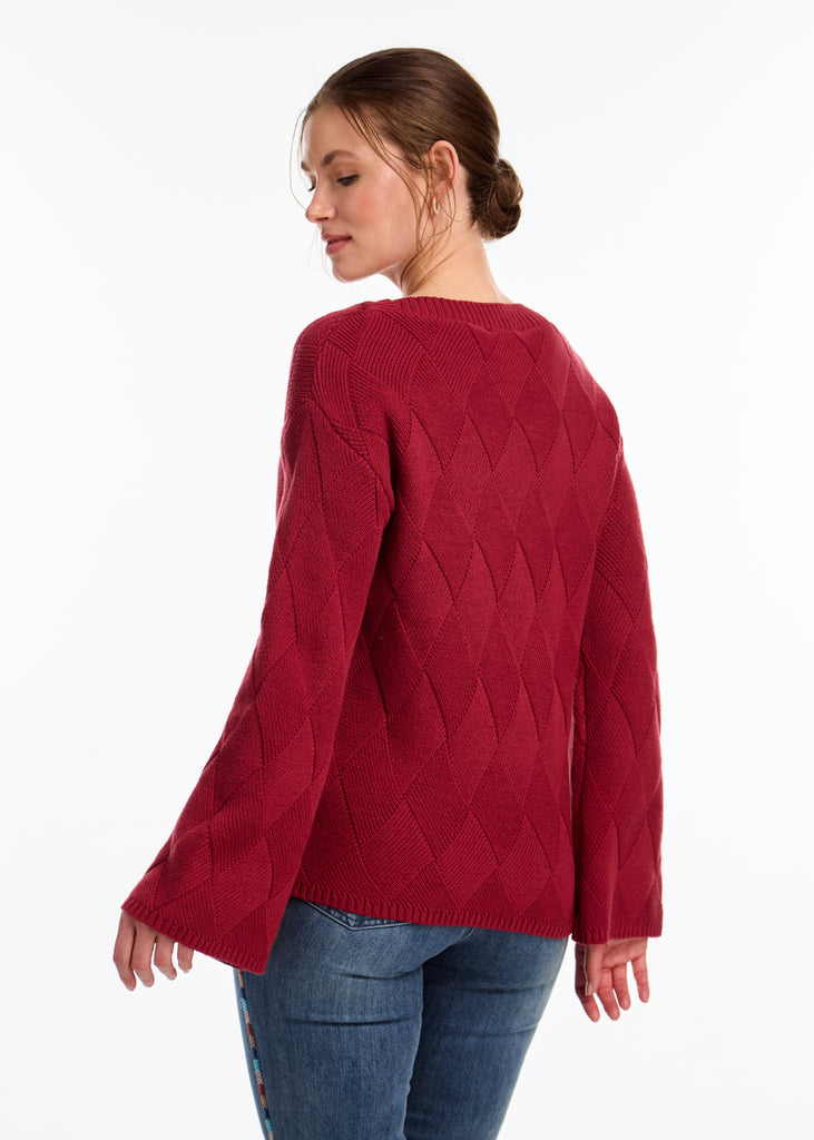 Long Sleeve Boat Neck Sweater (1829753)