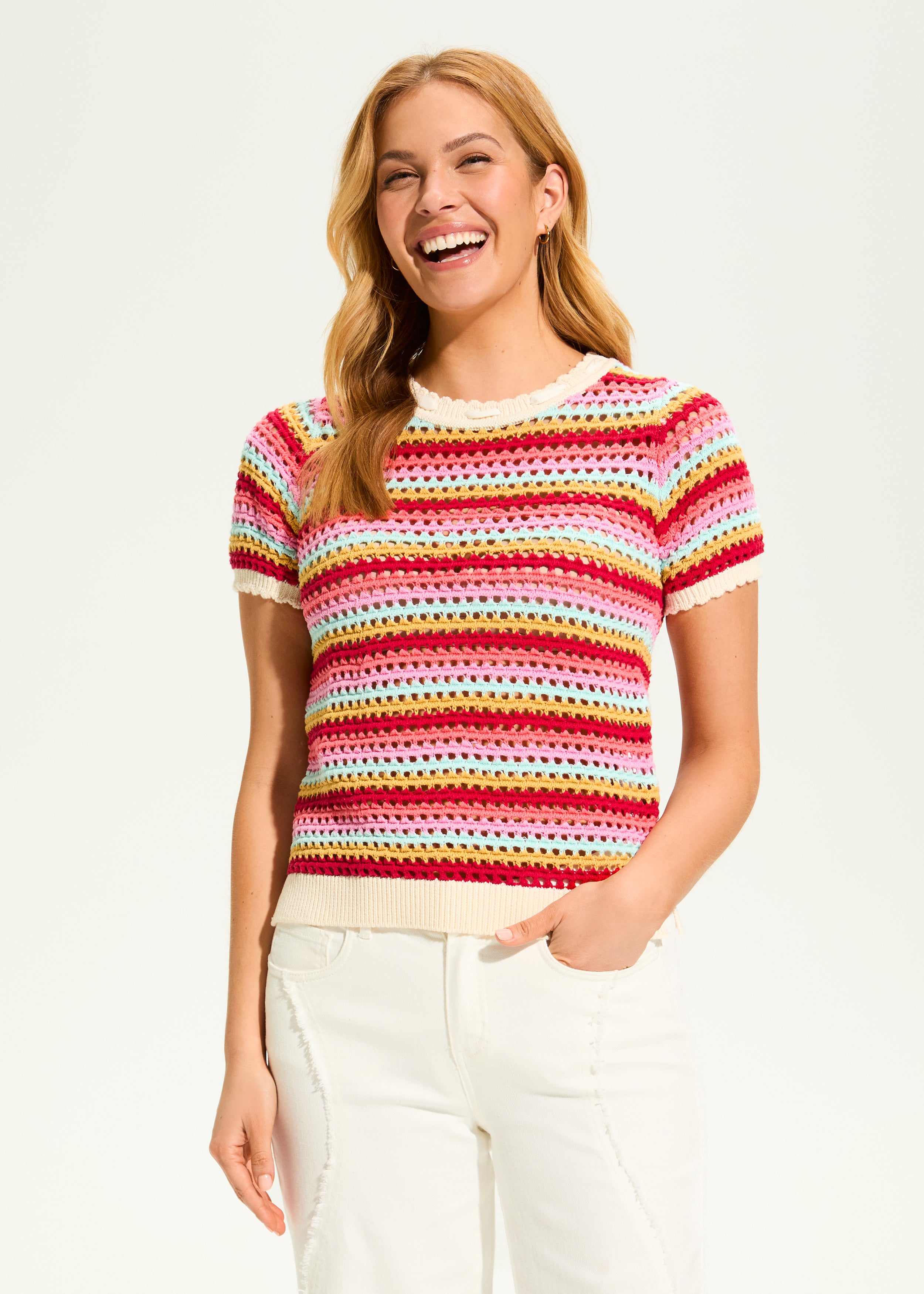 Crochet Knit Top (1921299)