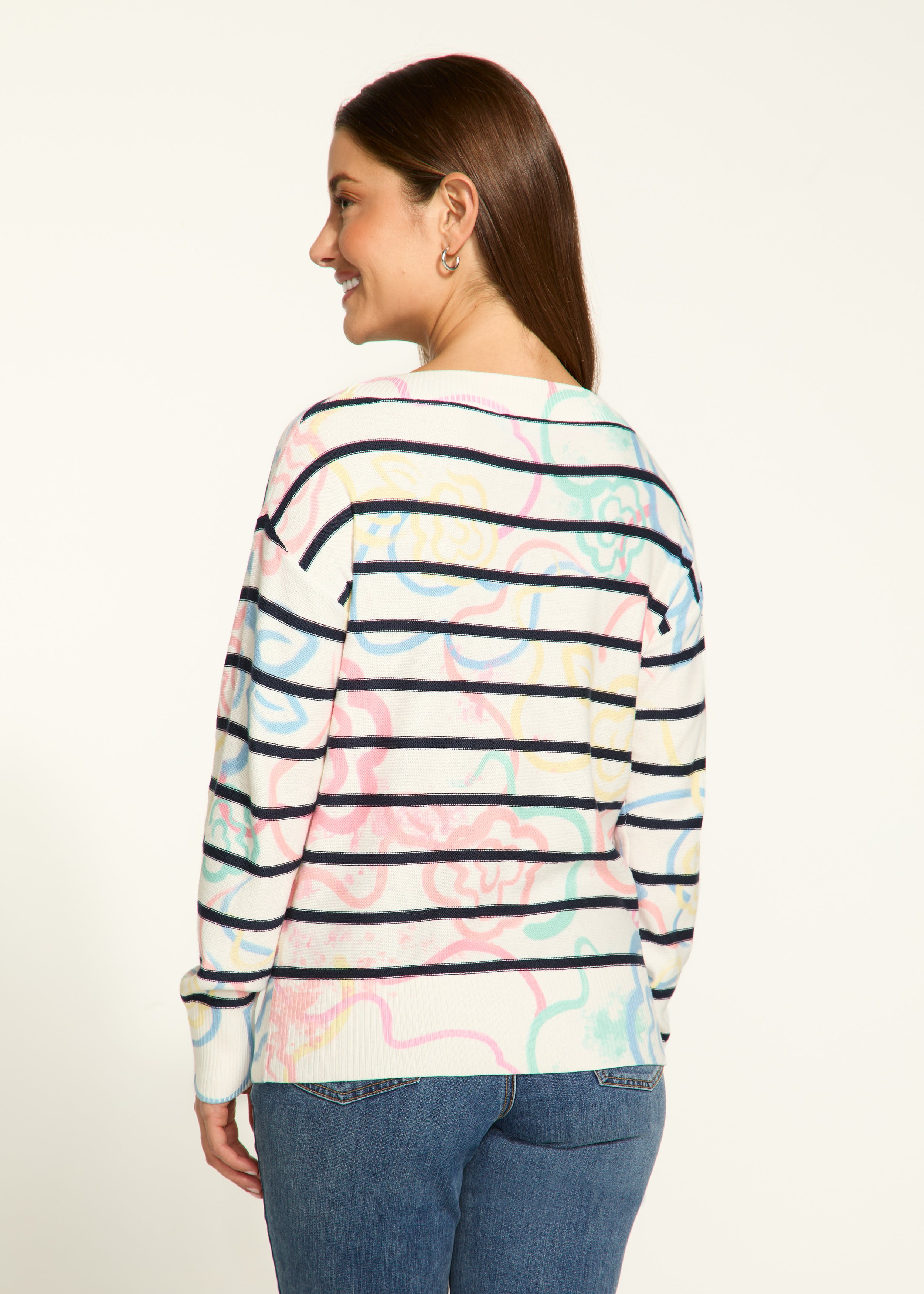 Boatneck Printed Sweater (1963624)