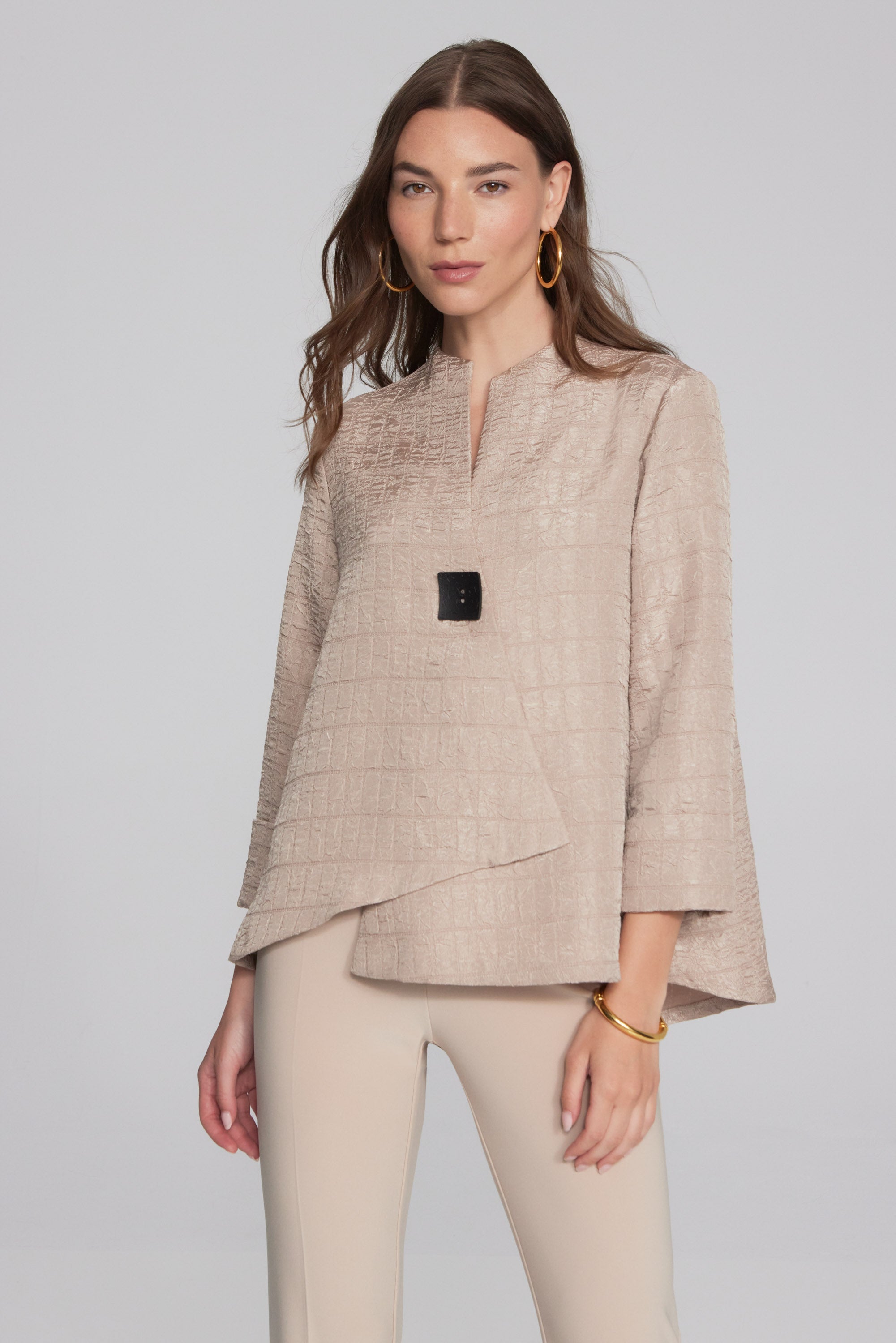 Textured Woven Jacquard Swing Jacket (JR1109)