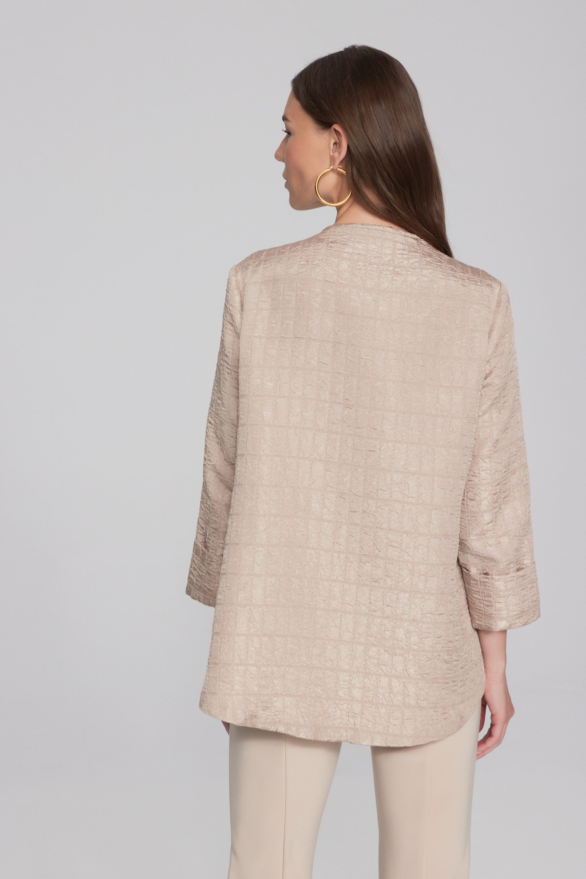 Textured Woven Jacquard Swing Jacket (JR1109)