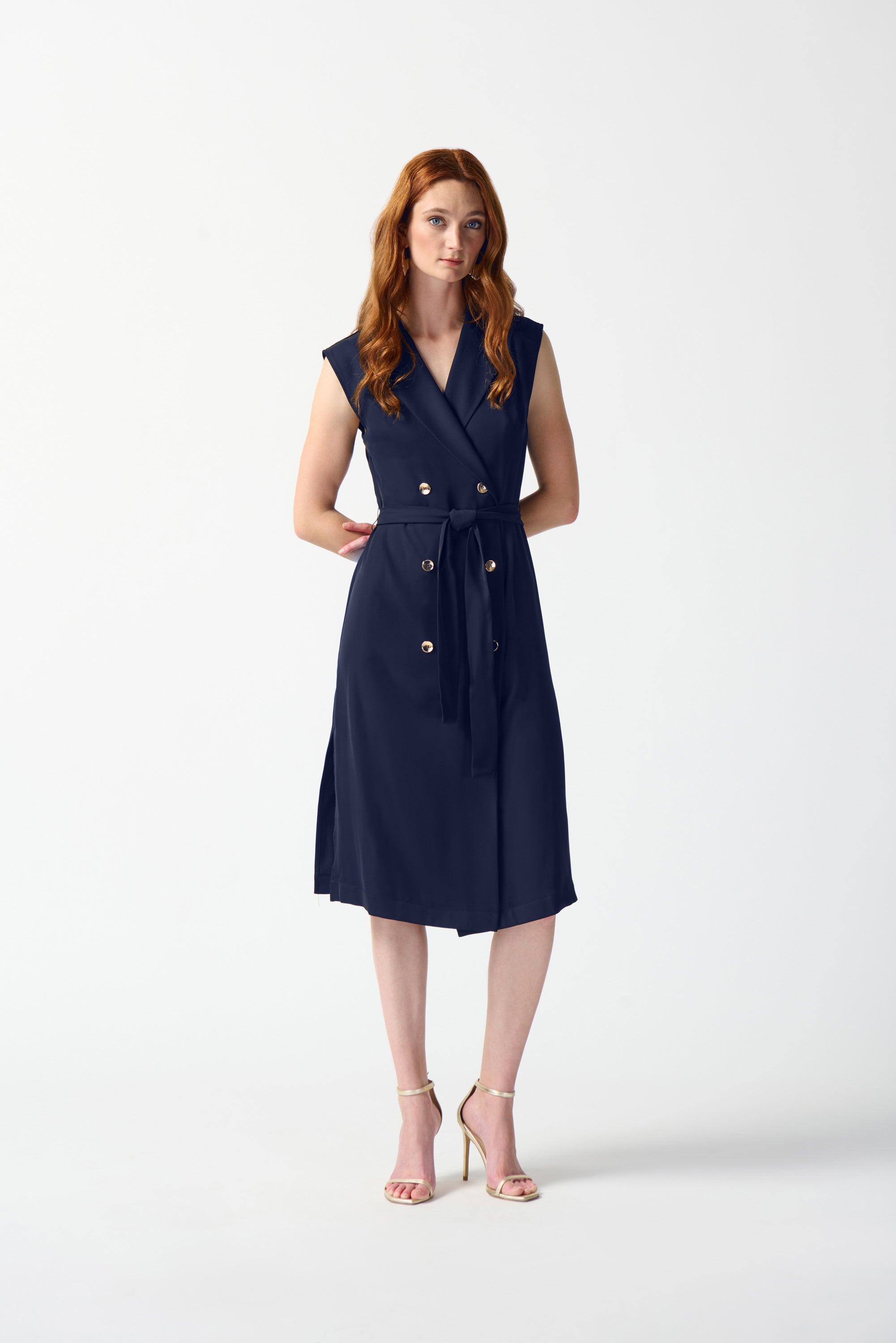 Woven Sleeveless Wrap Dress (242075S25)