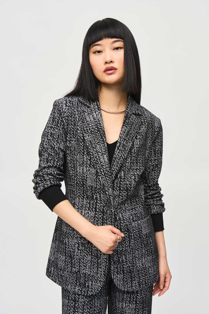 Tweed Knit Fitted Blazer (243053)