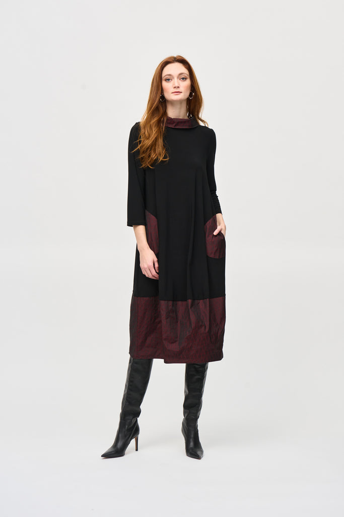 Silky Knit And Memory Cocoon Dress (243080)