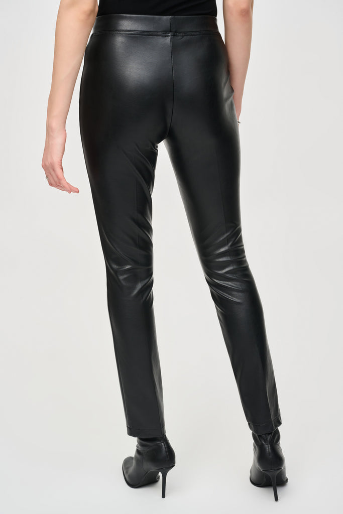 Bonded Leatherette Slim Fit Pants (243220)