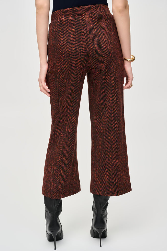 Jacquard Knit Pull-On Culotte Pants (243302)