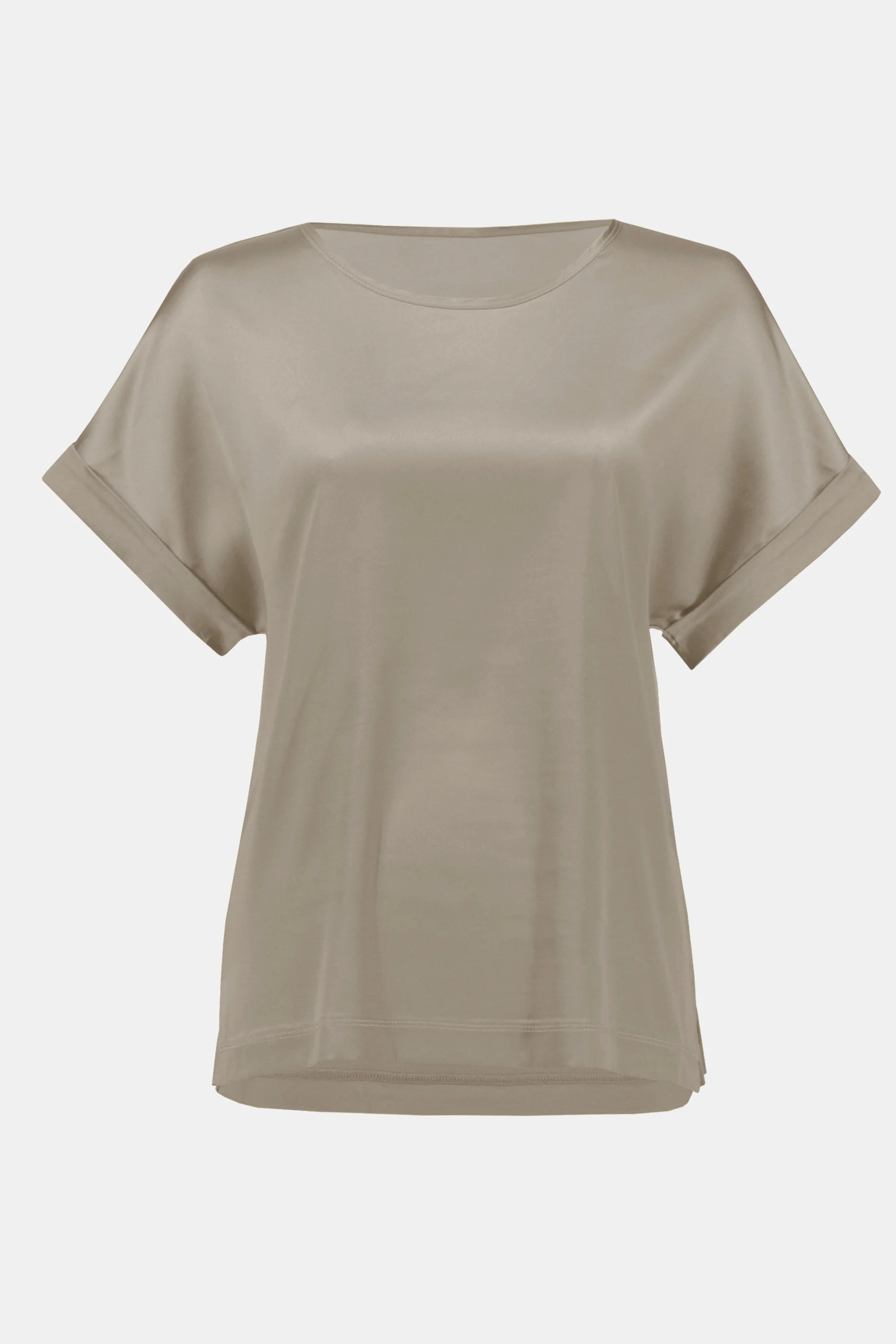 Satin Front Short Sleeve Top (243912)