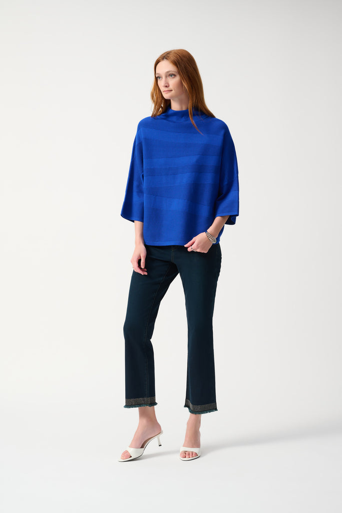 Sweater Knit Mock Neck Boxy Top (243953)