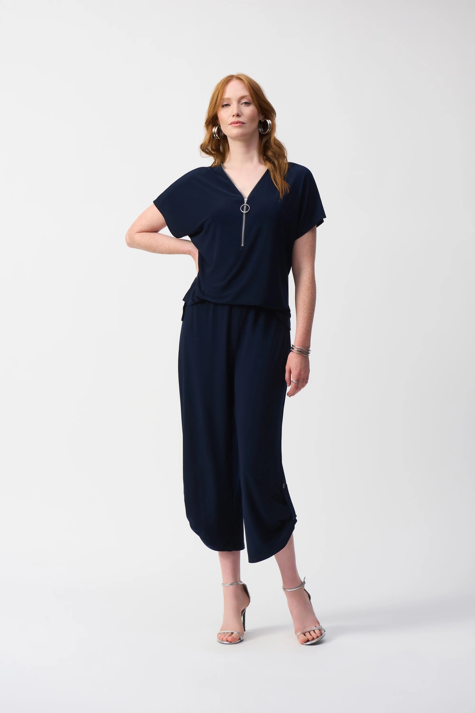 Silky Knit Culotte Jumpsuit (251044)