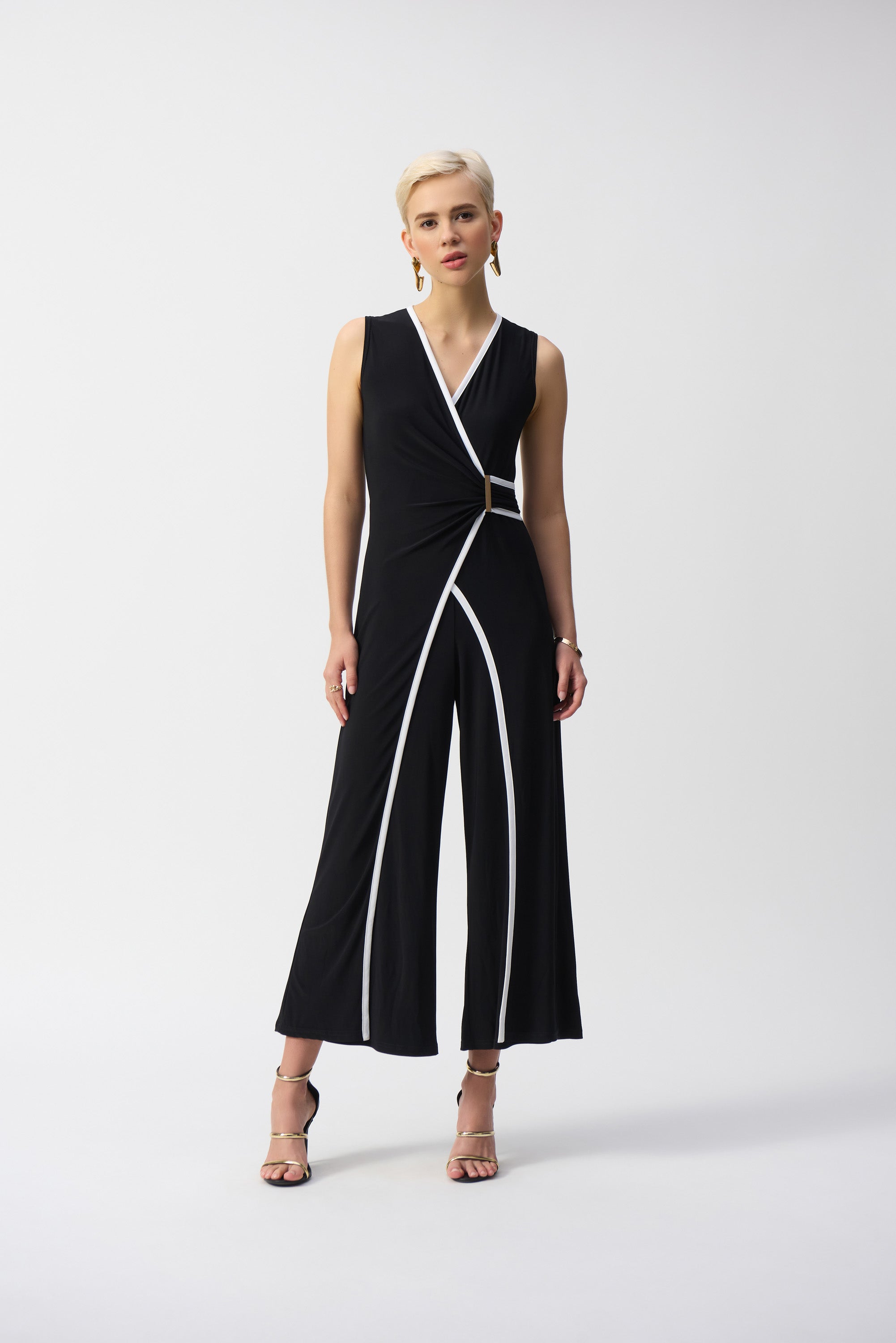 Silky Knit Sleeveless Culotte Jumpsuit (251048)