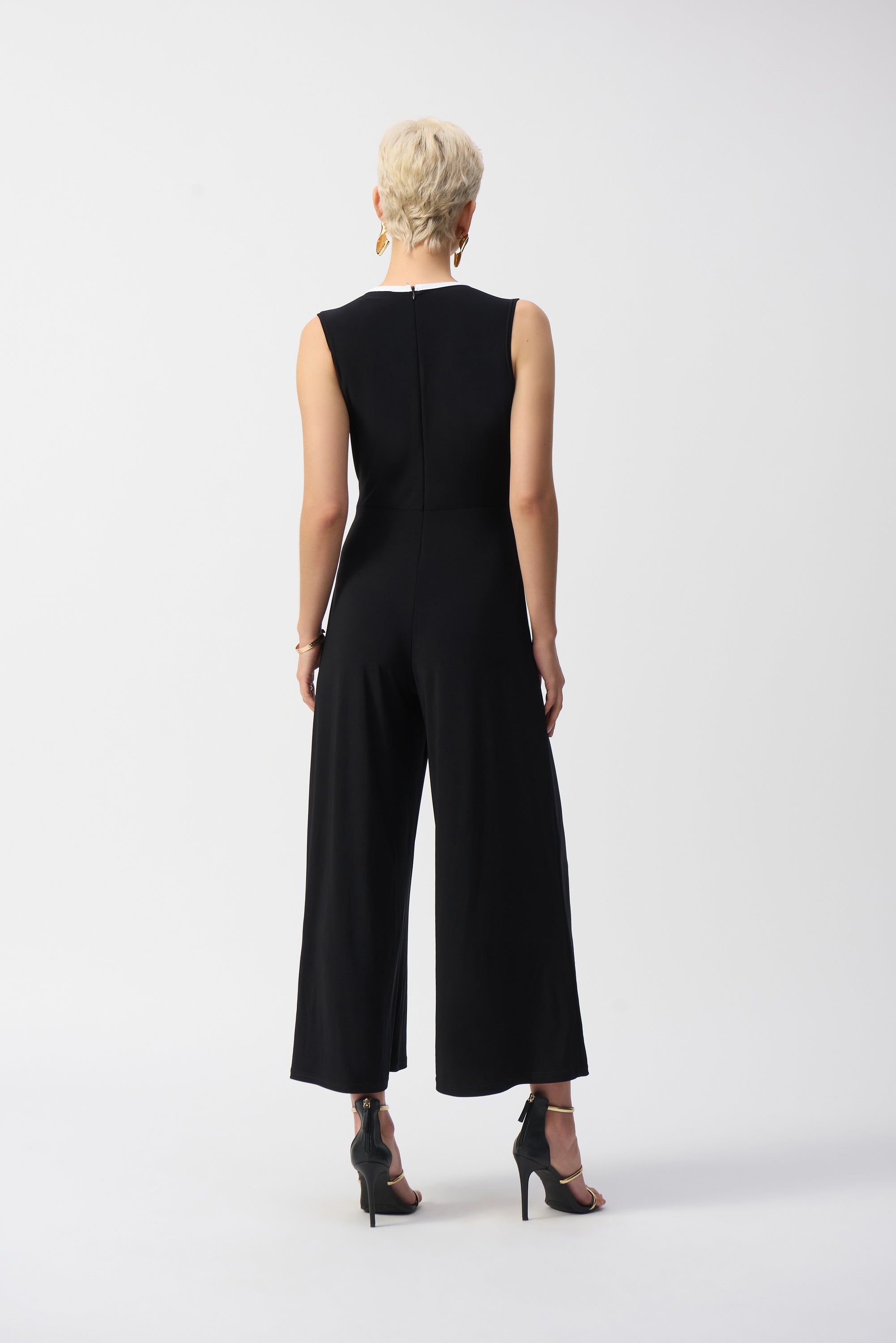 Silky Knit Sleeveless Culotte Jumpsuit (251048)