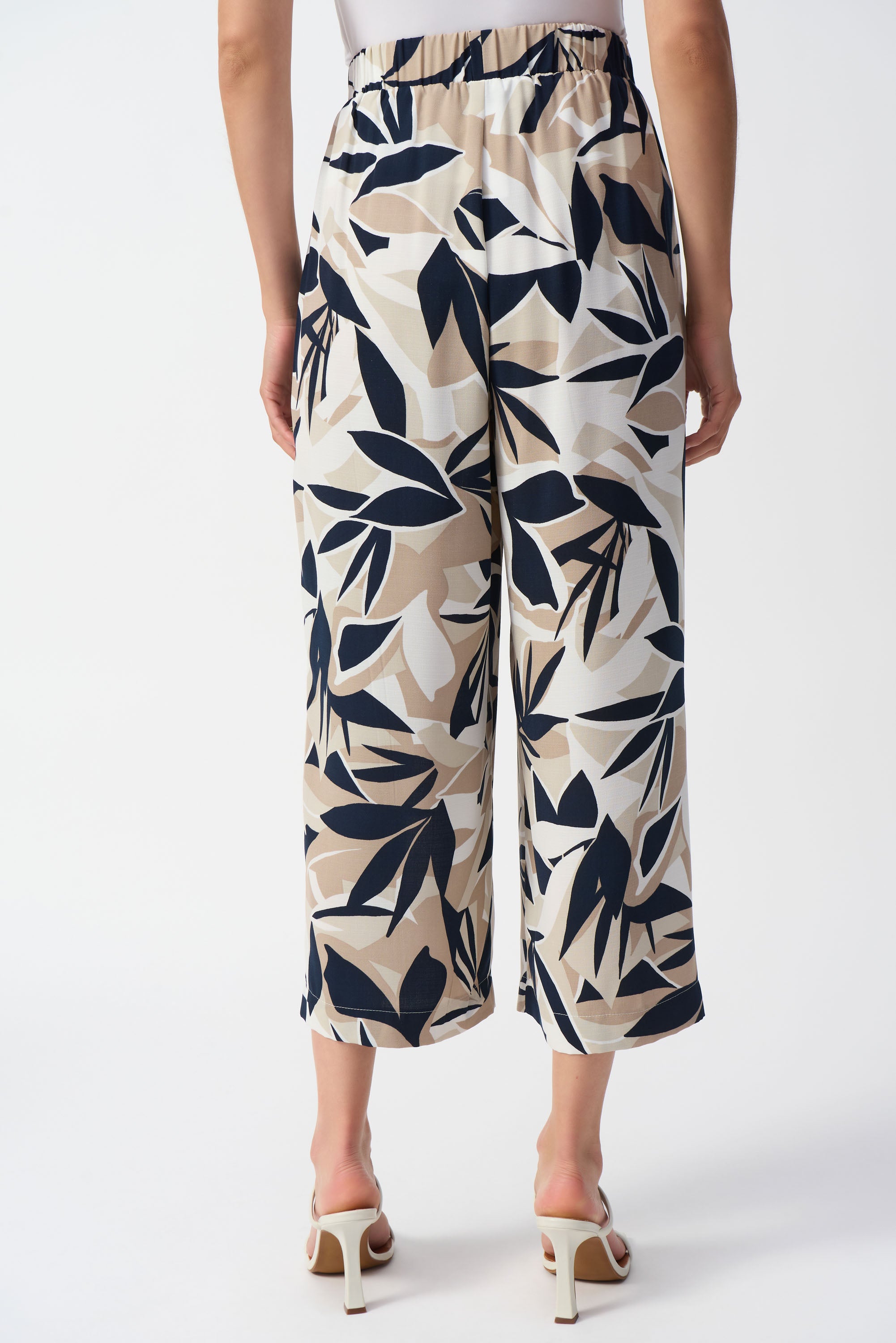 Gauze Tropical Print Culotte Pants (251072)