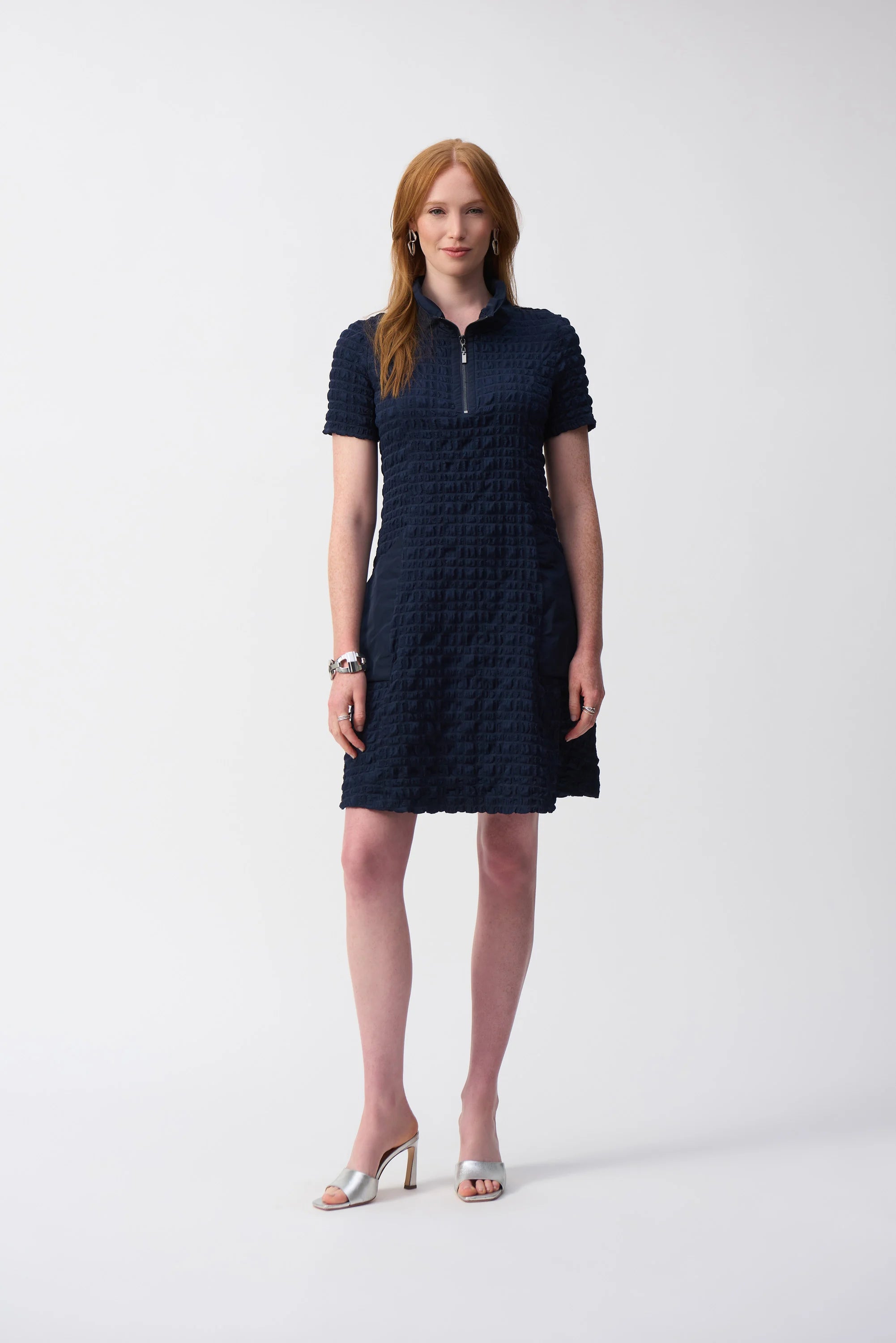 Bubble Jacquard A-Line Dress (251084)