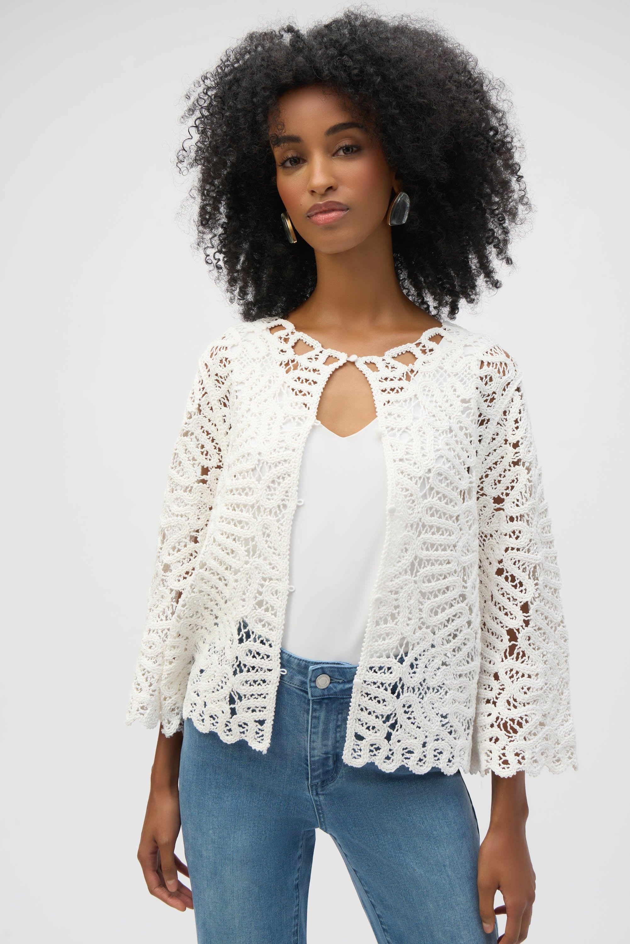 Crochet Sweater Knit Cover-Up (252905)