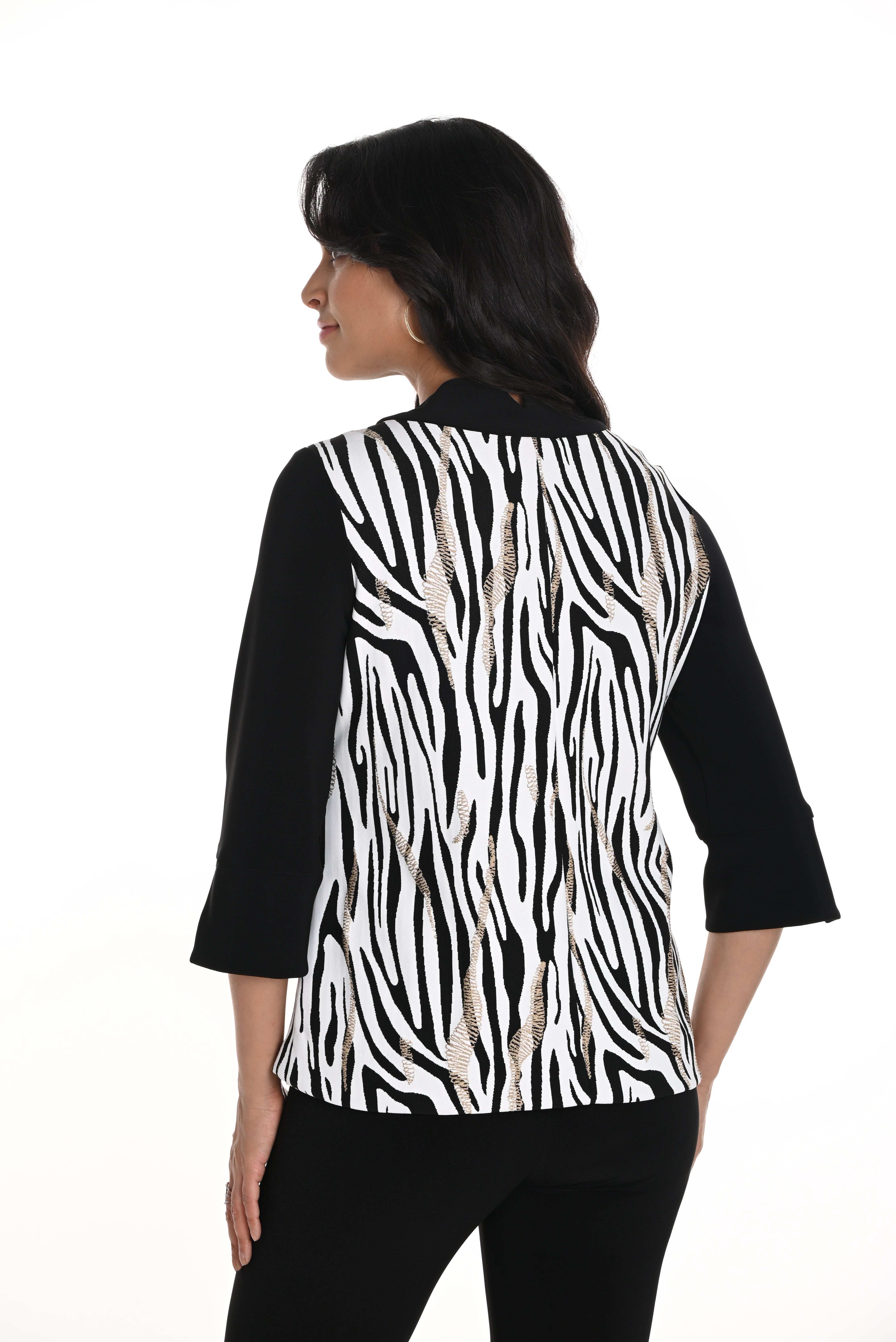 Printed 3/4 Sleeve Jacket (256415)