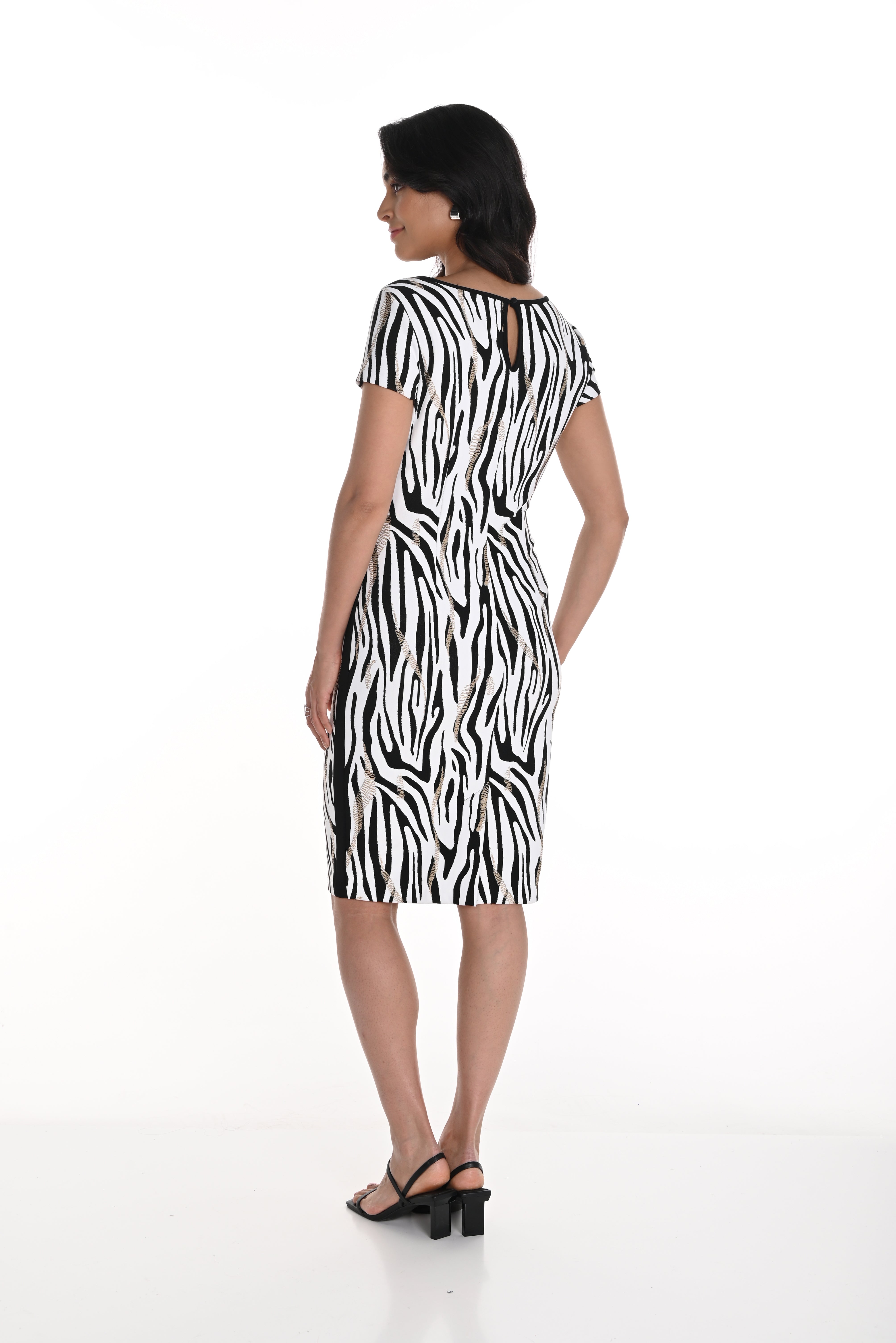 Printed Cap Sleeve Dress (256417)