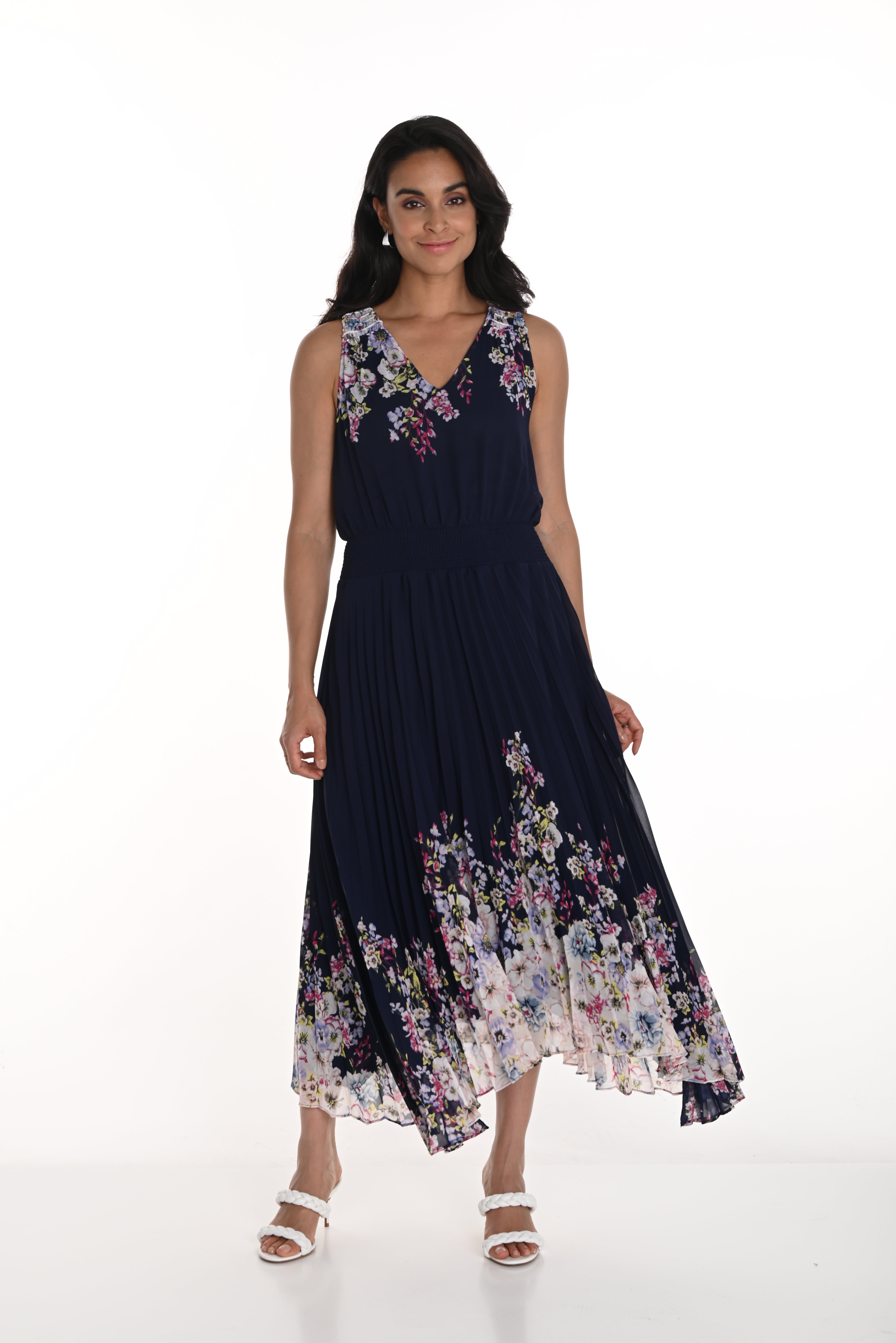 Sleeveless Floral Dress (256712U)