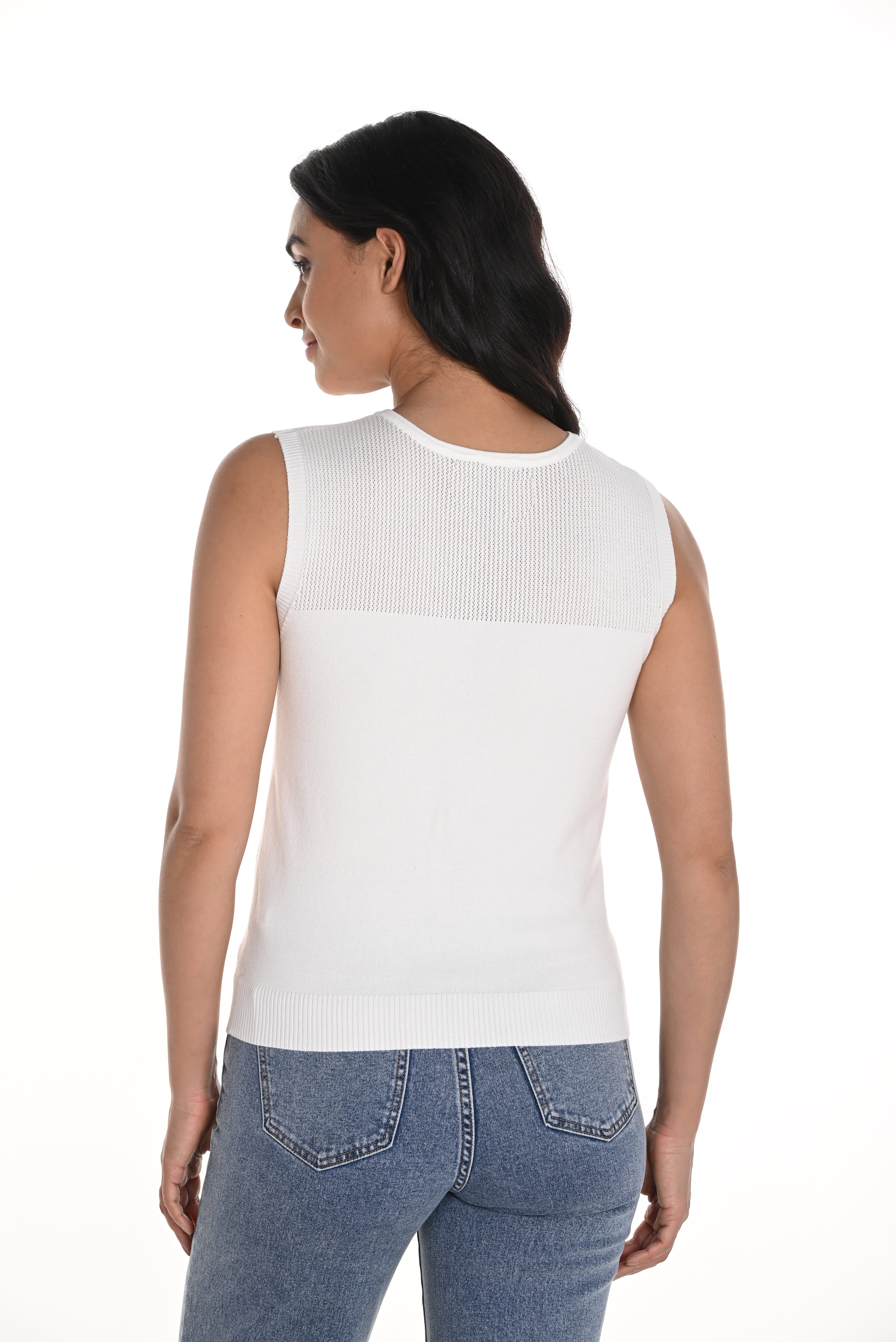 Embellished Sleeveless Top (256741U)