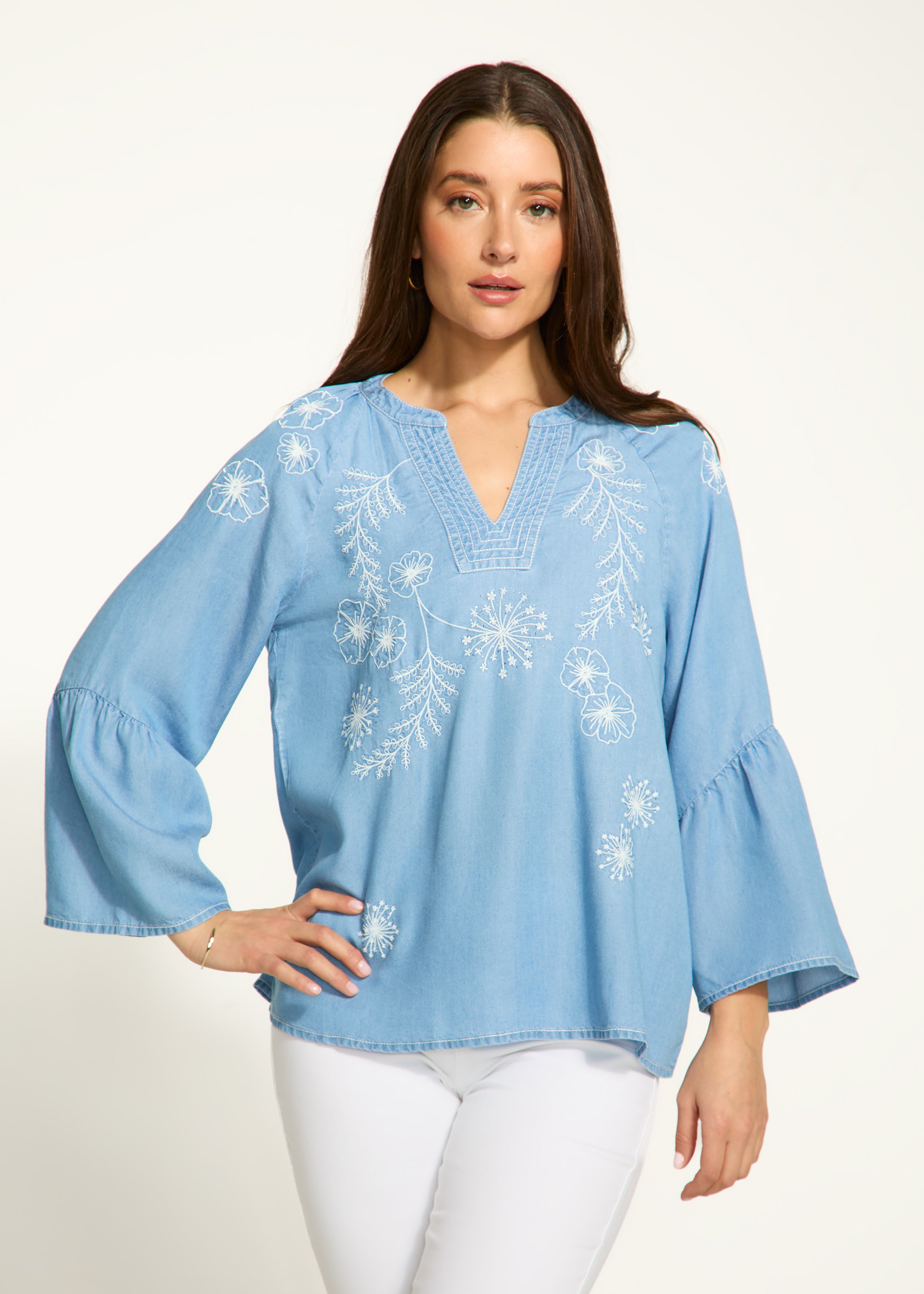 Embroidered Chambray Shirt (7051846)