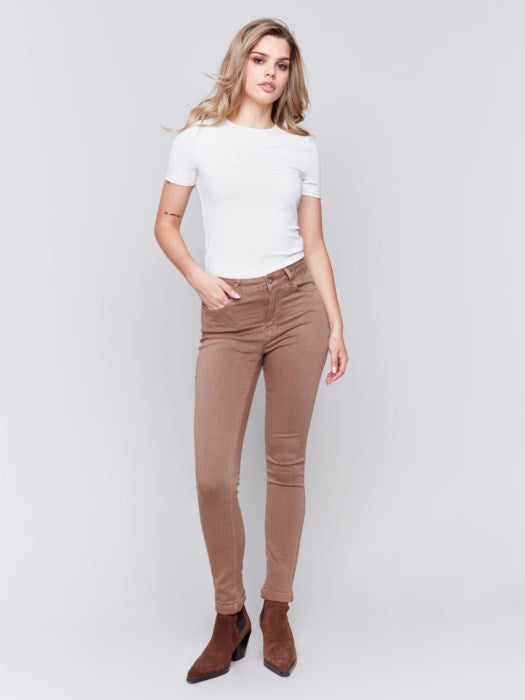 Cuffed Hem Twill Jeans (C5309X188B)