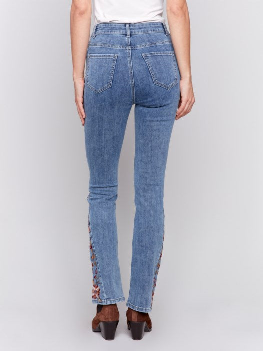 Bootcut Jeans with Floral Embroidery (C5574431A)